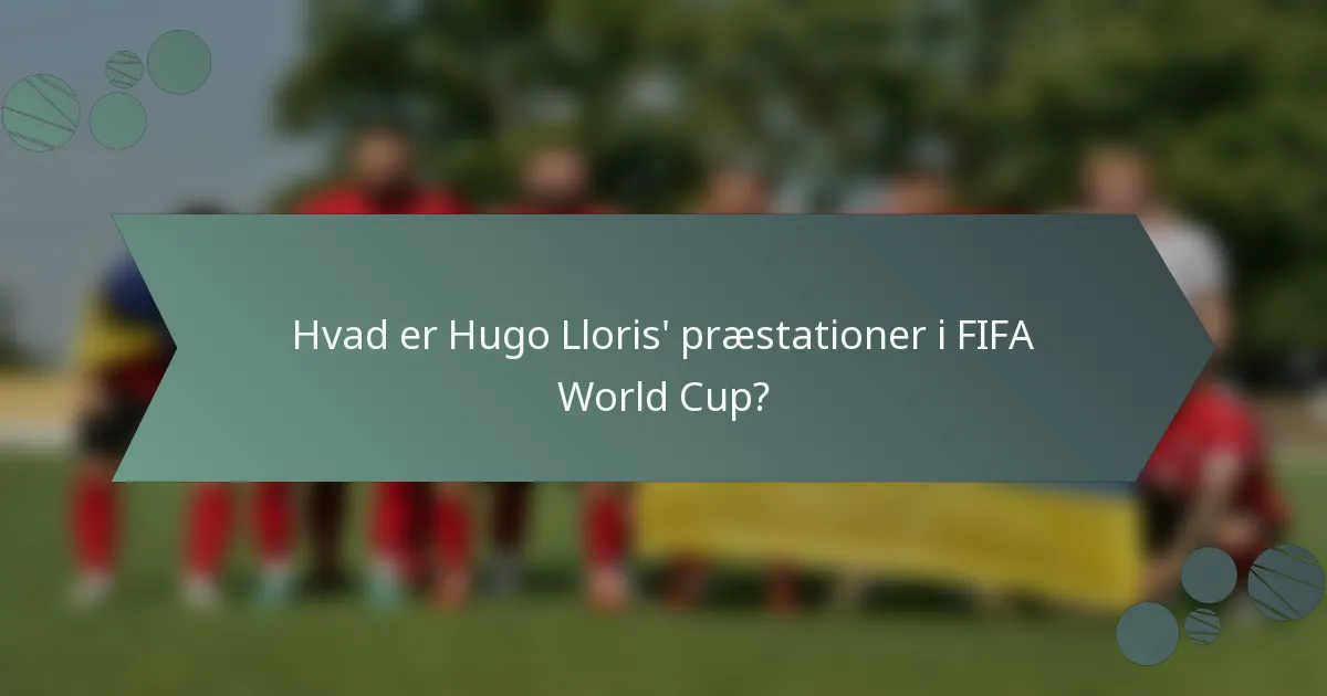 Hvad er Hugo Lloris' præstationer i FIFA World Cup?