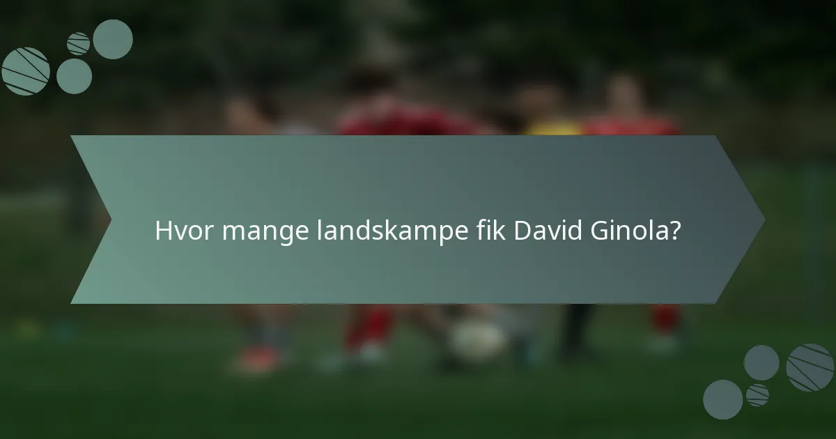 Hvor mange landskampe fik David Ginola?