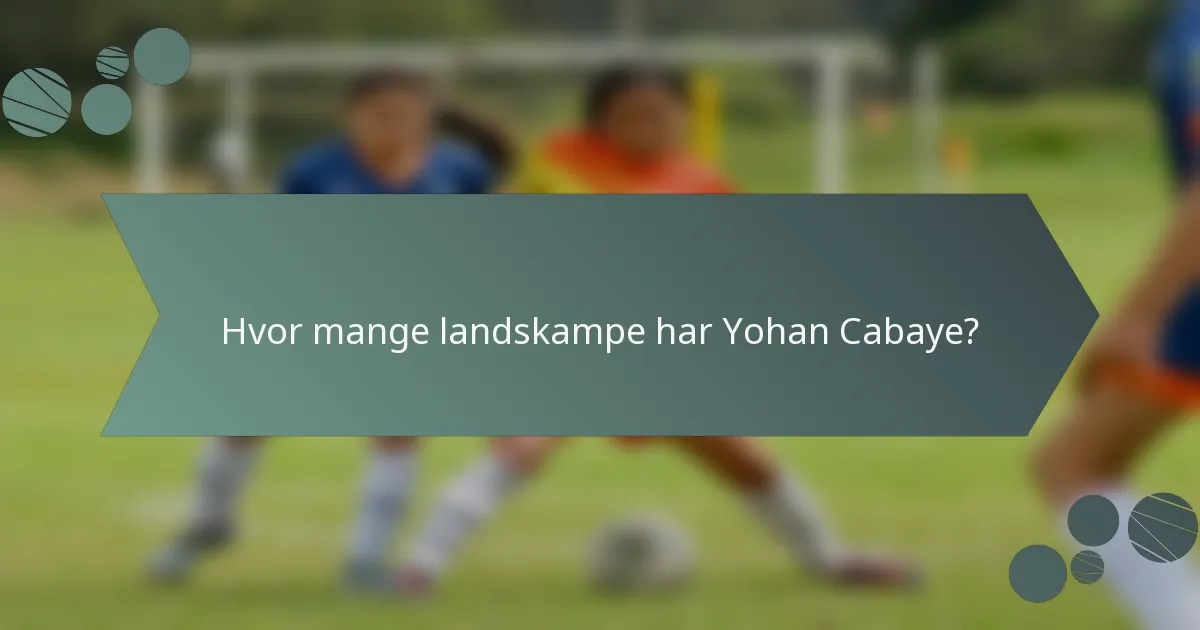 Hvor mange landskampe har Yohan Cabaye?